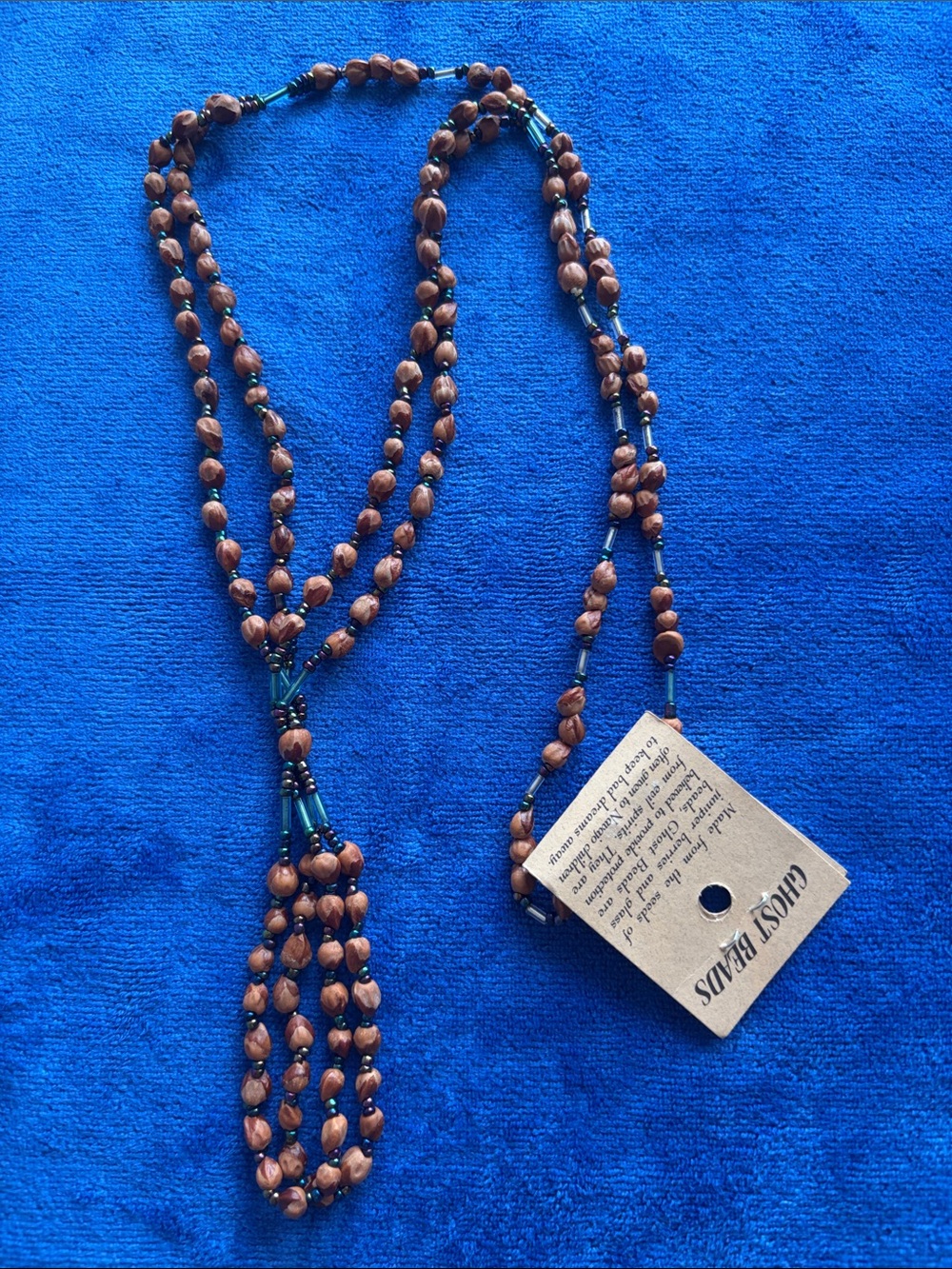 Handcrafted Navajo Brown Ghost Bead Necklace